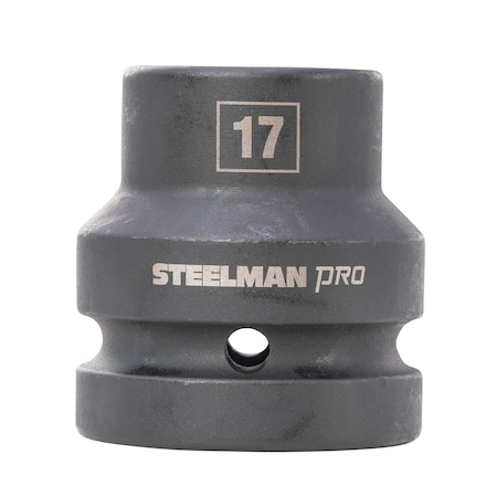 Steelman 1-Inch Drive x 17mm 4-Point Square Budd Impact Socket 60557